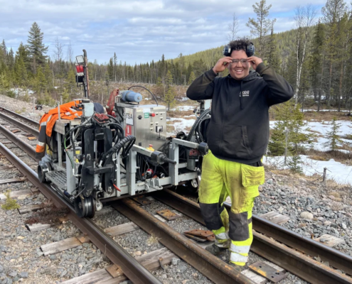 David Egarnes är en av Rallarsvings medarbetare på Inlandsbanan.